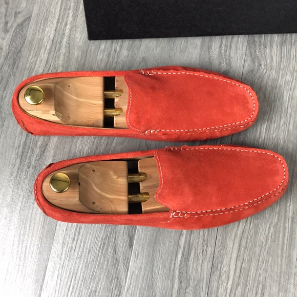 NIB Orange Loafers Zanzara suede driver 11.5M 2xHP - Picture 4 of 8